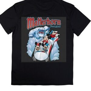 Disney Retro Matterhorn Sled Mickey & Friends Unisex‎ Adult T Shirt Medium